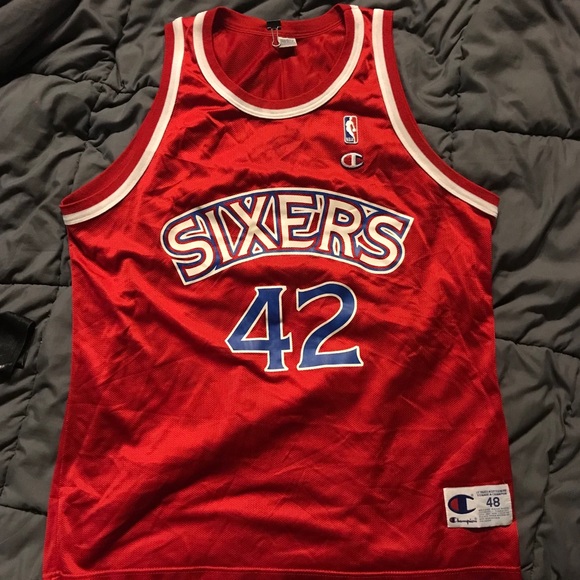 sixers jersey red